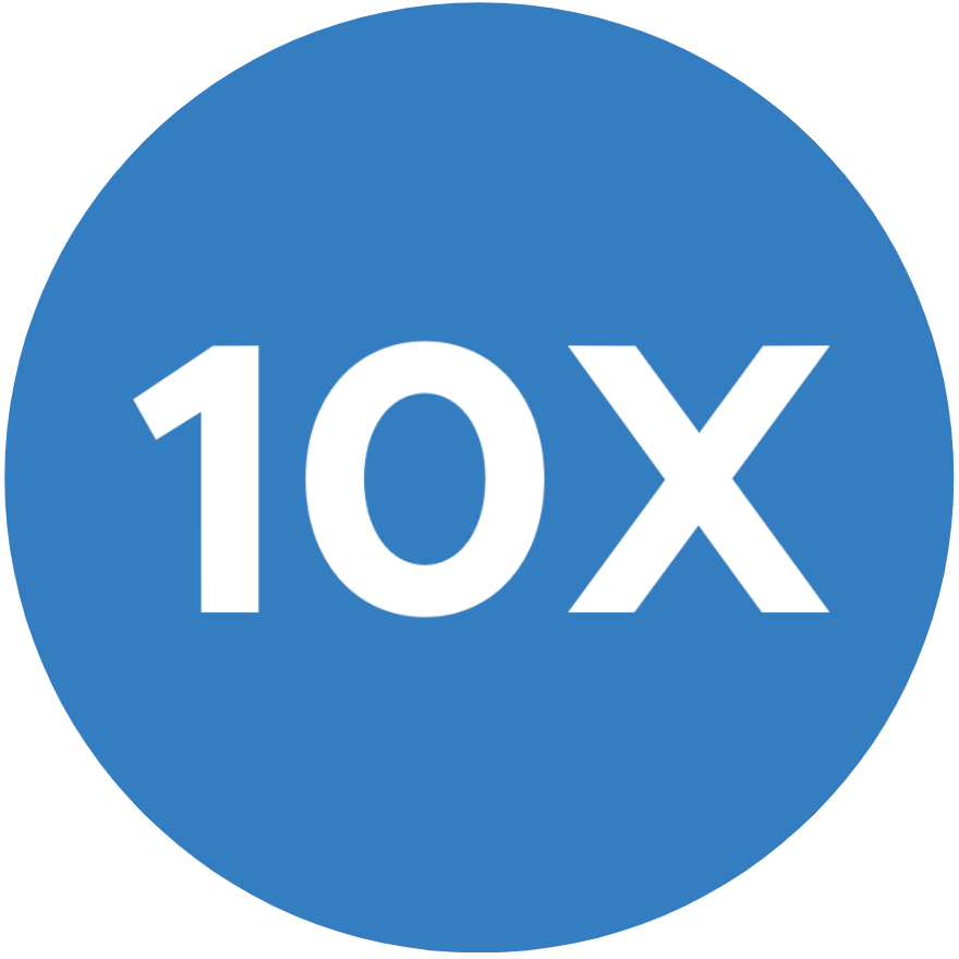 10X - blauw