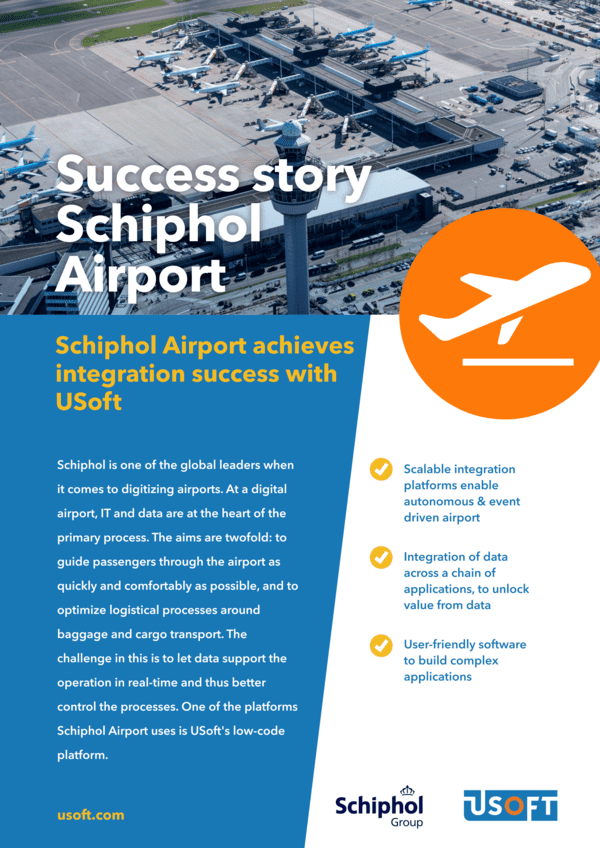 Success Story - Schiphol Airport - integration success with USoft - Cover - EN